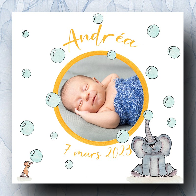 Faire-part de naissance Bubulles